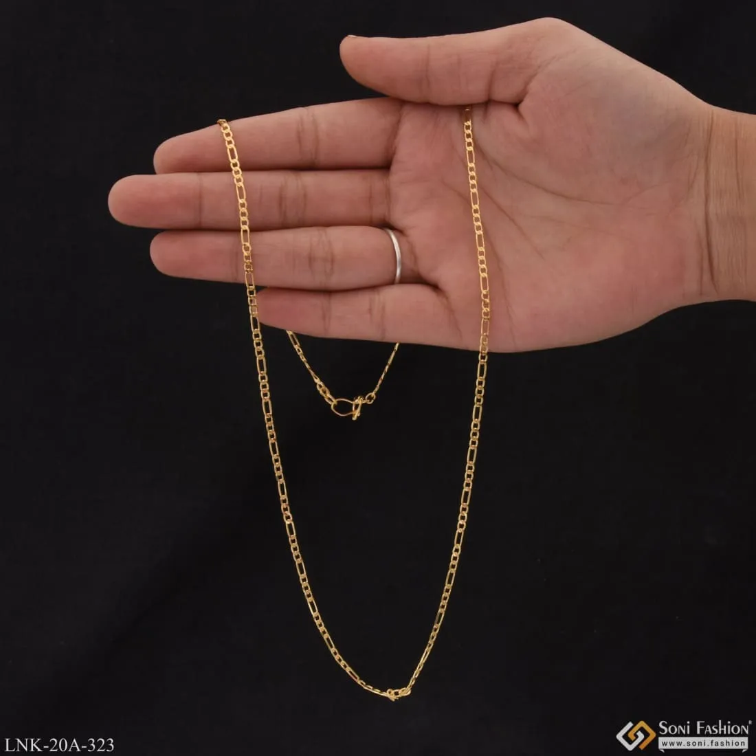 1 Gram Gold Plated Fashion-forward Graceful Design Chain For Ladies - Style A323