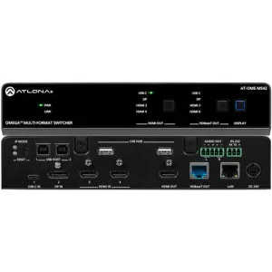 Atlona® AT-OME-MS42 Omega 4x2 4K/UHD multiformat matrix switcher, with HDMI, USB-C, Display