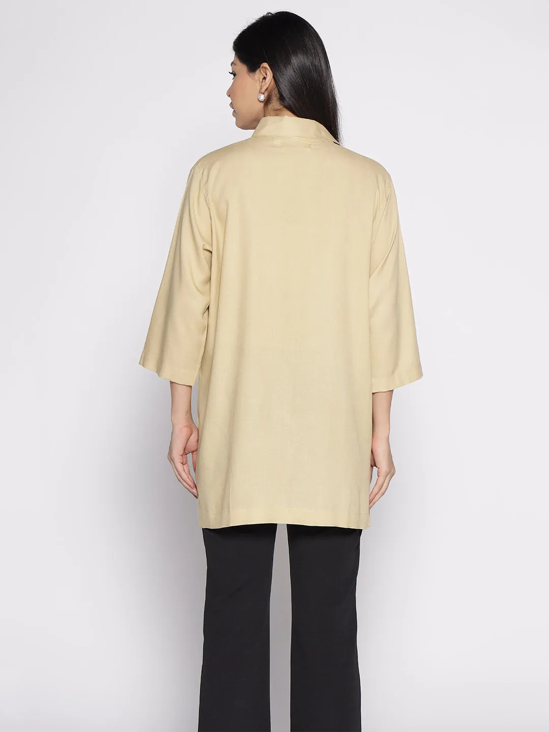 Beige Rayon ShirtTop - Astrantia