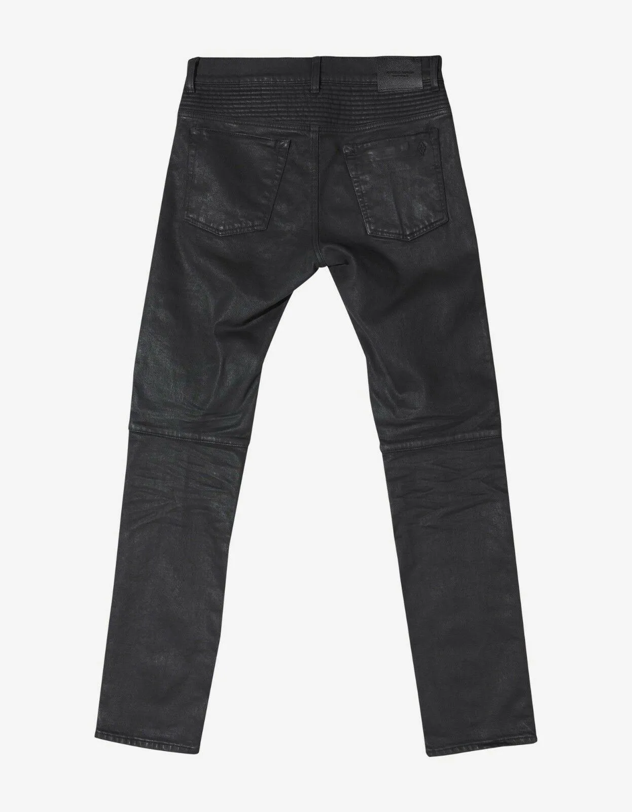 Black Biker Slim Fit Overdye Jeans