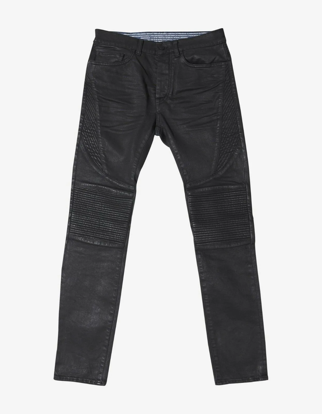 Black Biker Slim Fit Overdye Jeans