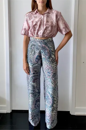 Blue Paisley Pants