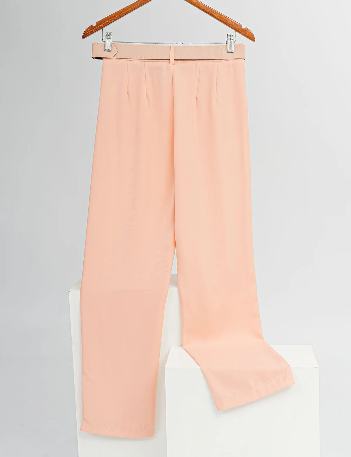 Classic Straight Pants - Peach Pink