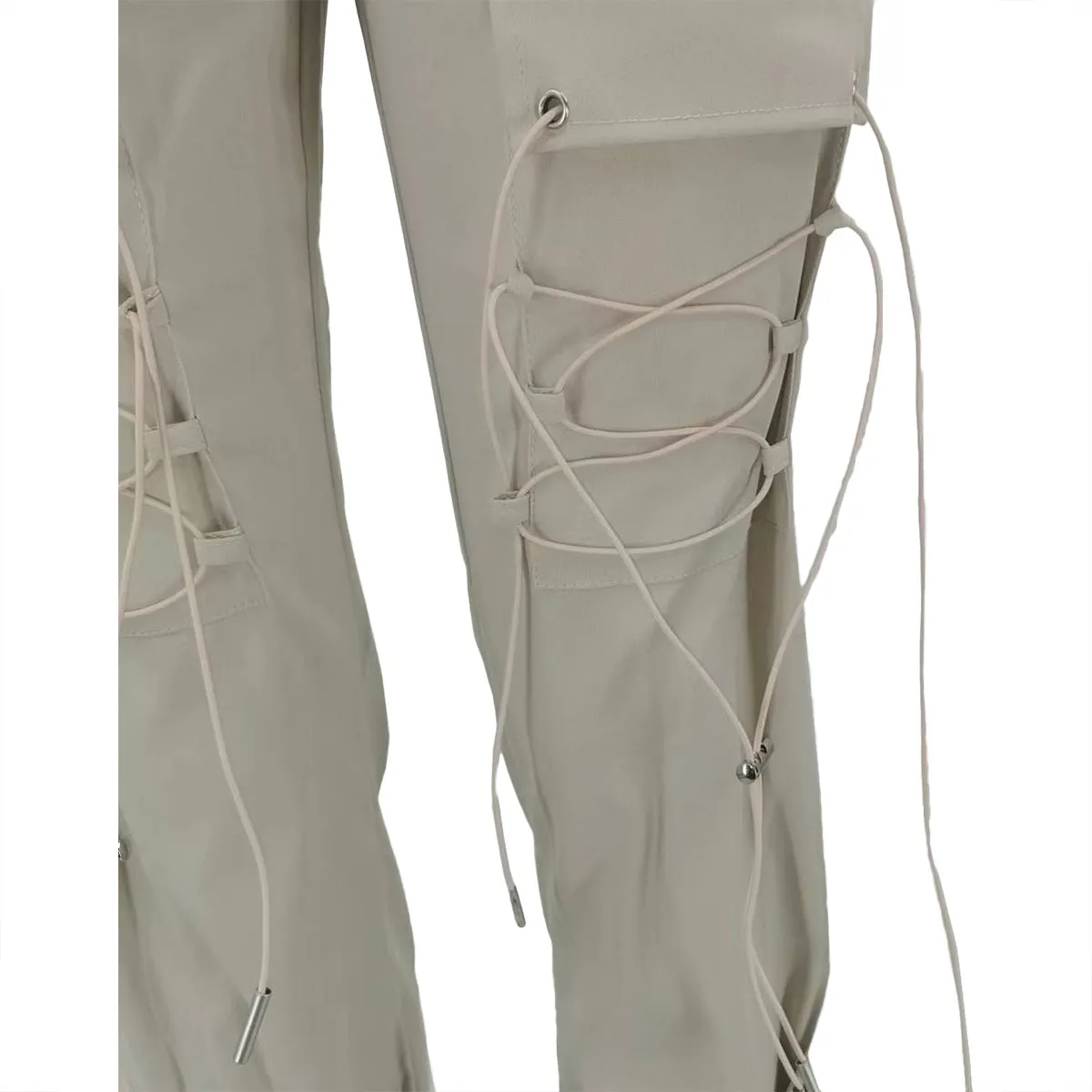 Fashion personality lace up trousers（AY2497)