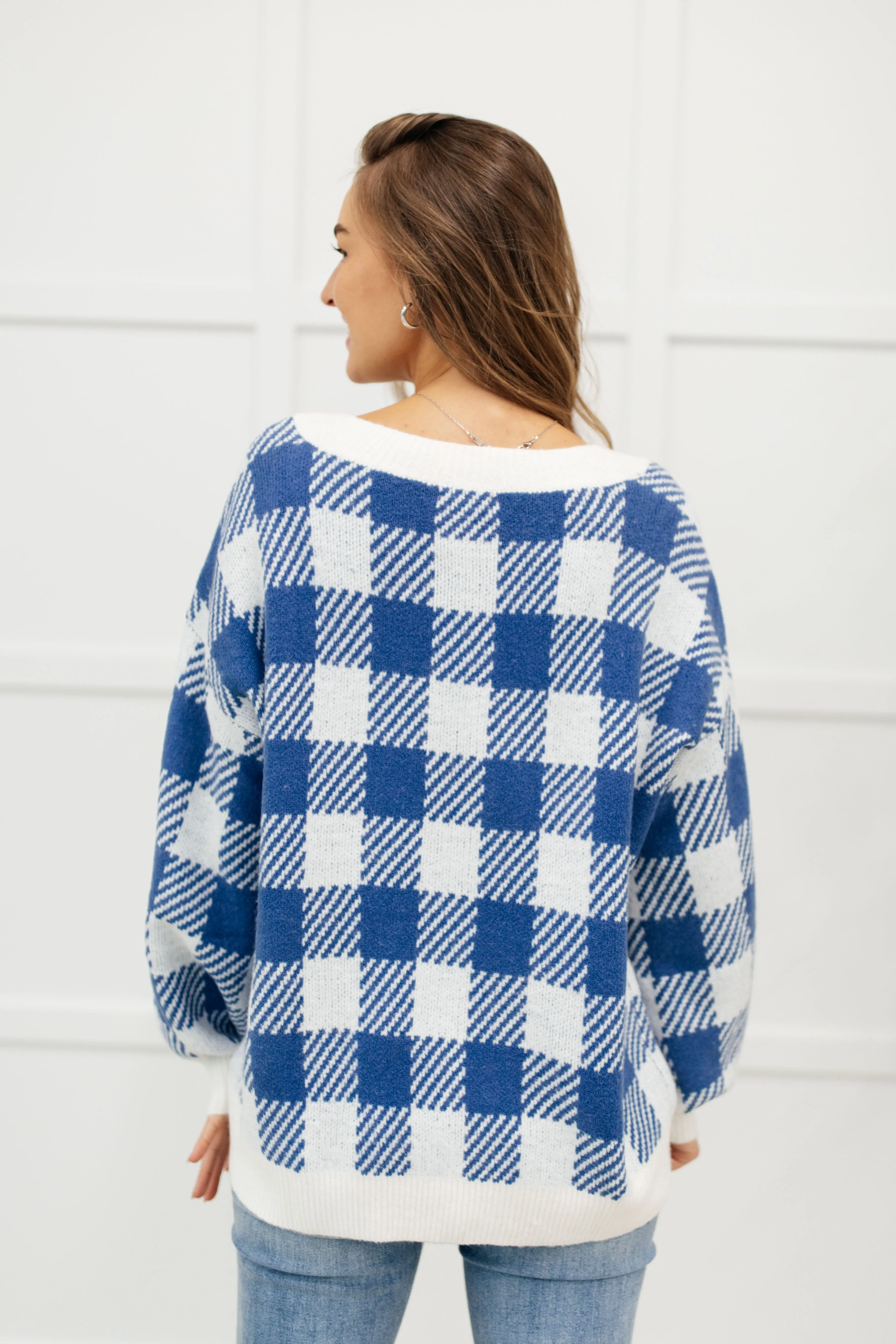 It's Picnic Day Sweater in Blue