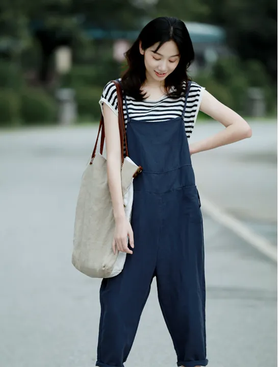 Linen Summer Autumn Women Casual Pants with Pockets GJ2004302