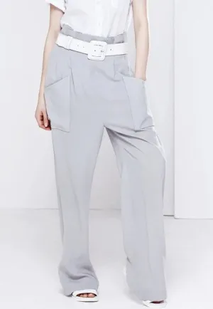 Loose Straight Minimalist Pant// Perspective Pleated Wide Leg Pants // Loose Casual Pant