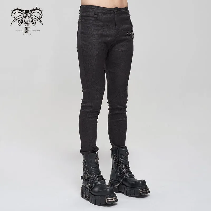 Men's Gothic Slim Fitted Metal Star Pants