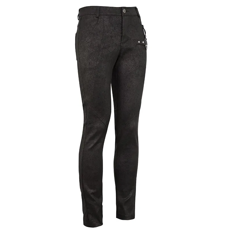 Men's Gothic Slim Fitted Metal Star Pants