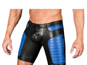 Mens Real Leather Football Shorts