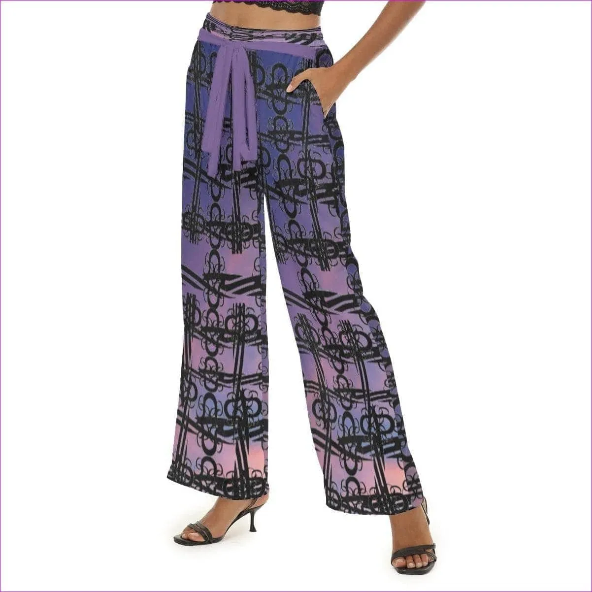 Midnight Womens Casual Straight-leg Pants