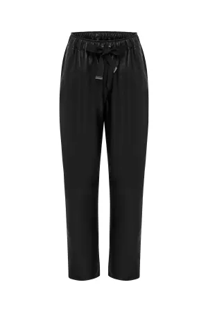 Relaxed Leather Pants in Black