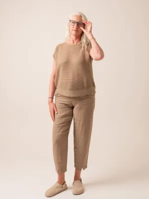 Transit Par Such Light weight Knit Top in Clay