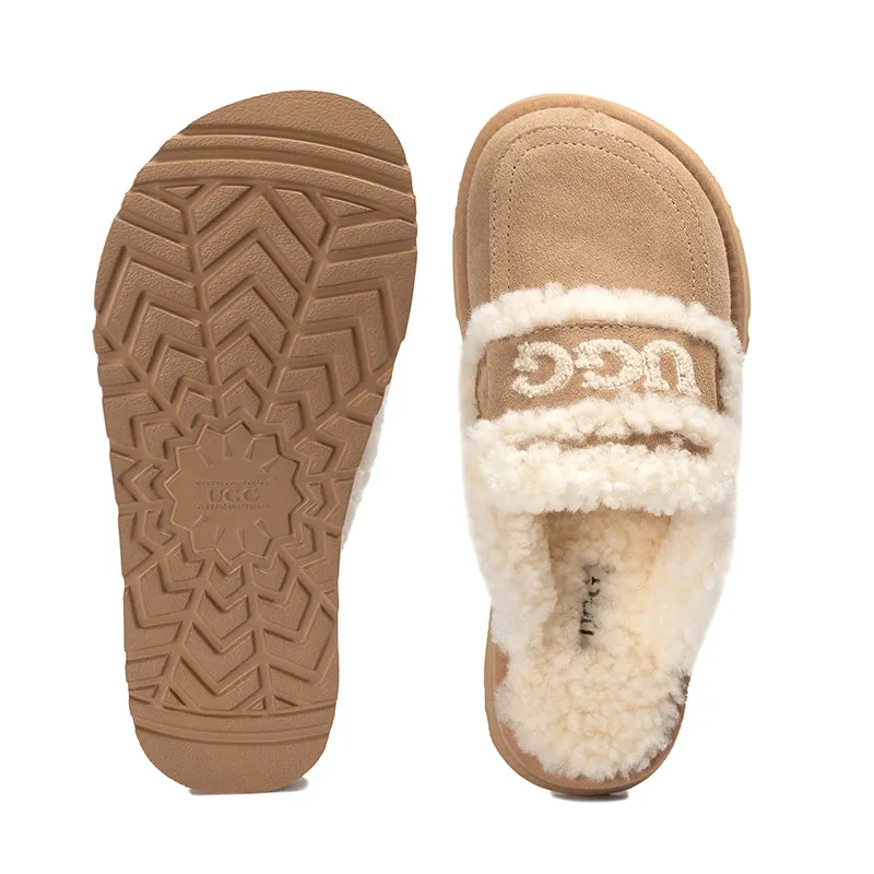 UGG Chloe Fluffy Platform Scuff